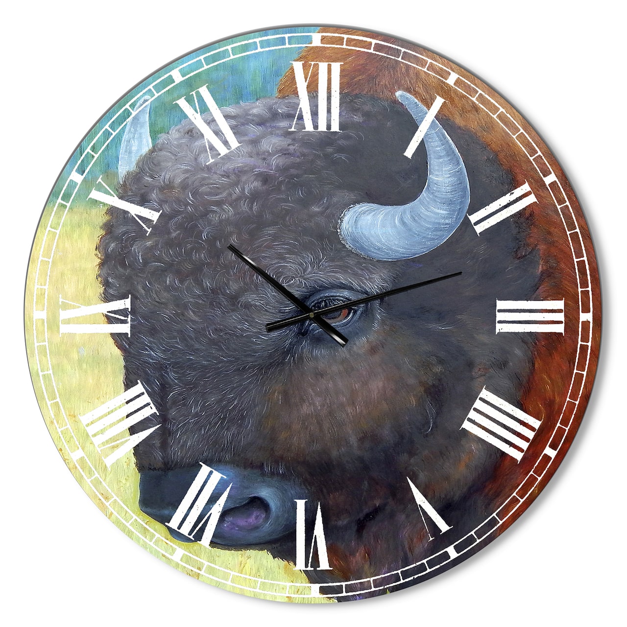 Designart 'All American Large Farmhouse Wall Clock